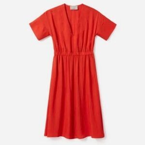 Everlane Dress Women's 8 The Japanese Go Weave Red Classic Summer Coastal Beachy